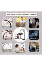 2-in-1 Manicure Lamp, 3 Color Light, Adjustable Height, Removable Head, Rotating Half Moon Floor Lamp