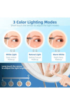 30X Magnifying Mirror With Lights, Large 6'' Makeup Mirror, LED Lighted High Magnification, Travel Size With 3 Suction Cups & Adjustable Stand