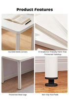 120x58x75cm Multifunctional Large Desk for Living Room, Bedroom, Study - White Rectangular Desk for Dining, Makeup and Working, Simple Fashion Dining Table & Office Computer Desk
