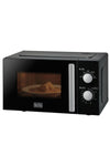 BLACK+DECKER Microwave Oven, 20L, 700W, 5 Power Levels, Defrost Function, 35-Min Timer, 255mm Glass