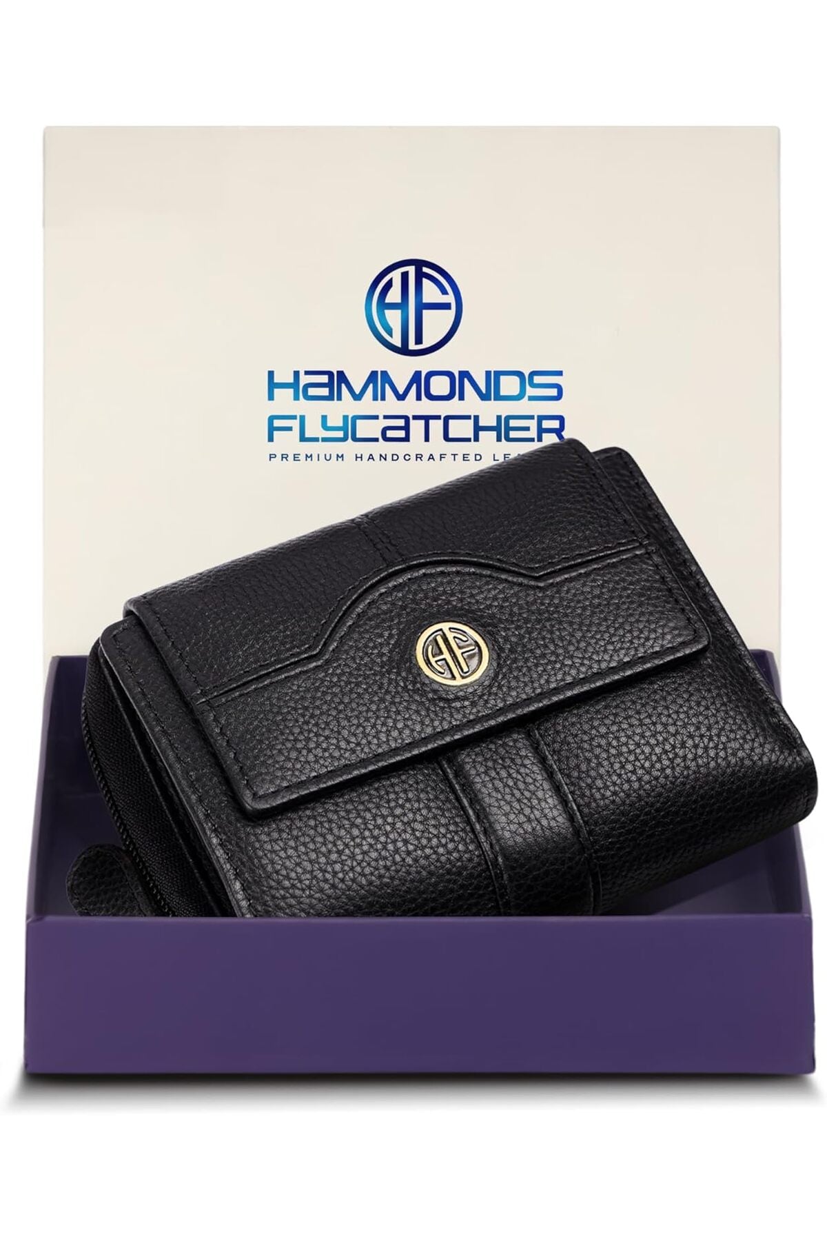 Leather Ladies Wallet for Woman with 14 Card Slots - Clutch Purse for Women, Ladies Wallet for Women Stylish, Ladies Purse for Women Wallet, Purse for Woman, Black, 12.5 cm x 3 cm