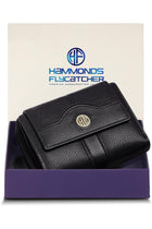 Leather Ladies Wallet for Woman with 14 Card Slots - Clutch Purse for Women, Ladies Wallet for Women Stylish, Ladies Purse for Women Wallet, Purse for Woman, Black, 12.5 cm x 3 cm