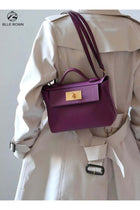 Bags for Ladies Luxury Women Handbag Crossbody Shoulder Bag Elegant Top Handle Mini Tote with Lock Closure Premium Purple Bag for Work Travel Daily Use