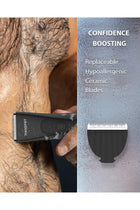 Electric Body Hair Shaver for Men, Groin & Ball Trimmer with 4 Guards, Wet & Dry Cordless
