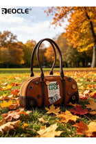 Women's Vintage Bowling Bag with Classic Silhouette and Versatile Design Commuter Tote with Structured Shape for Office Daily Use