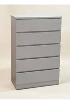 Modern 5-Drawer Chest of Drawers – Minimalist Bedroom Storage Unit - L80 x W40 x H123 cm