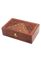 Exquisitely Hand Brass-Filled Wooden Jewelry Box| Handmade Decorative Case| Kit| Vanity| Organizer For Women, Girls, Necklaces, Gold, OUD BOX , Storage, Money, Wedding Gift , (12 x 10 inch)