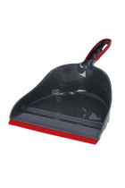 2-Piece Plastic Dustpan And Brush Set Grey/Red