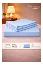 3‑Piece Striped Microfiber Flat Bed Sheet Set, suitable for Queen and King sizes, 220x240cm