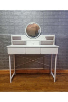 Deal keke Makeup Vanity Table Dressing Table Flip Mirror With Drawers
