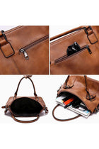 Handbag Purse Set - 2-Piece, PU Leather Large Tote and Crossbody Shoulder Satchel Bag for Women
