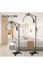 2-in-1 Manicure Lamp, 3 Color Light, Adjustable Height, Removable Head, Rotating Half Moon Floor Lamp