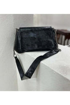 Women's Rock Style Black Shoulder Bag, Ladies PU Leather Crossbody Bag Sling Bag Side Bag Carry Bag