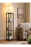 Floor Lamp with Shelves and Remote Control, Dimmable LED Standing Lamp, Black, 160cm