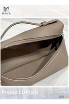 Fashionable Simple Women's Handbag Solid Color Crossbody Bag Leather Commuter Shoulder Bags East West Bags For Ladies