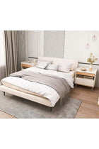 Modern Minimalist Nightstand Bedside Table with 2 Drawers for Bedroom Living Room