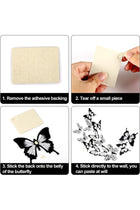 24pcs 3D Butterfly Wall Stickers Black White Butterfly Wall Decals Art Removable Mural Stickers Artificial Wall Butterflies for Crafts Home Room Bedroom DIY Decor Wallpaper