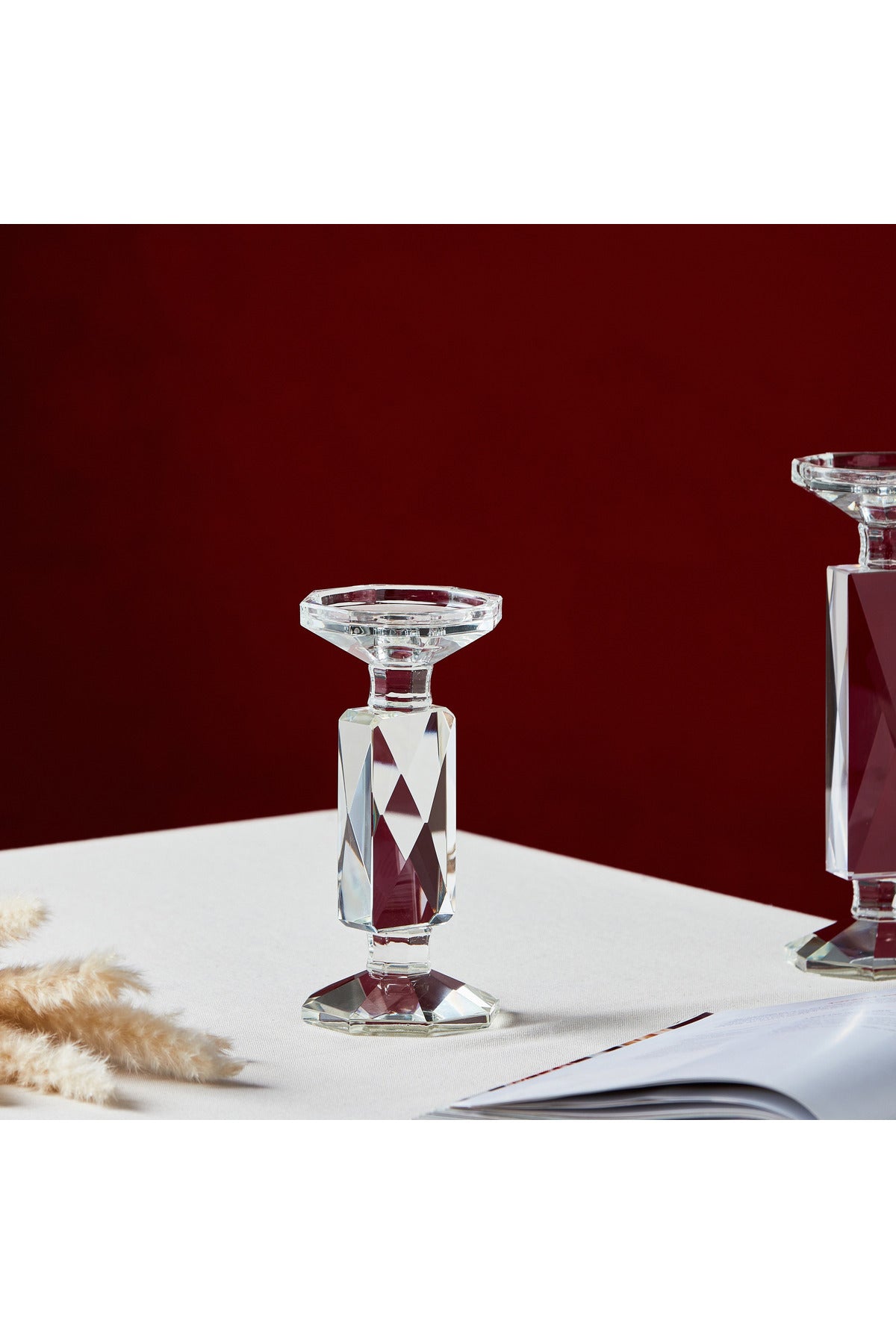 Arienne Pillar Candleholder Color: Clear Size Small