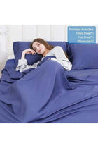 4 Piece 100% Rayon Derived from Bamboo Cooling Queen Size Bedding Sheet Set