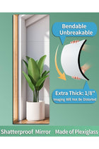 Shatterproof Wall Mirror, 4 Pcs 30cmX30cm Plexiglass Gym Mirrors, Full Length Extra Thick Workout Mirrors Safe for Home, Self Adhesive Frameless Wall Mirror for Bedroom, Living Room