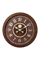 Marketplace Best Price Solid Wood Frame Wooden Clock 6104 with Large Numbers in Italian Design