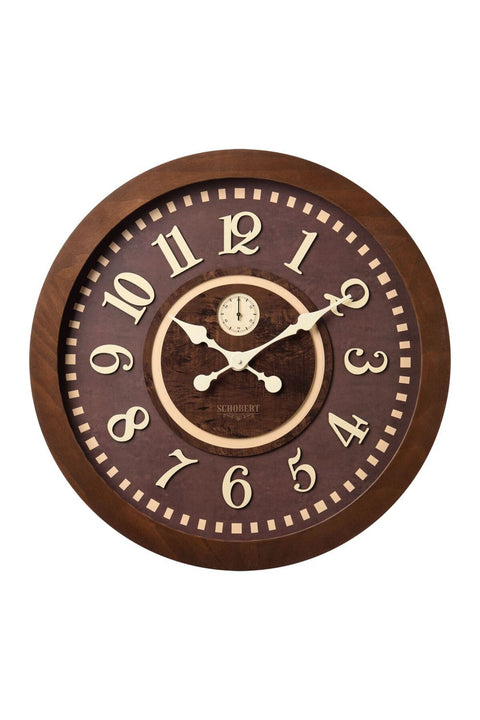 Marketplace Best Price Solid Wood Frame Wooden Clock 6104 with Large Numbers in Italian Design