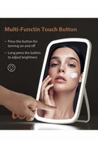 Makeup mirror touch screen vanity mirror with LED brightness adjustable portable USB rechargeable