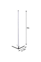 Remote Control Multicolour LED Corner Lamp White Light 20W Metal & ABS 55x13.78 Inches