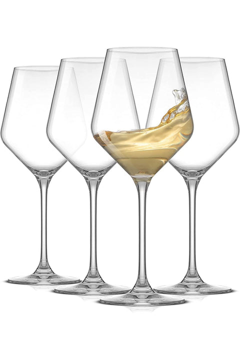 Wine Glasses, Set of 4 Italian Wine Glasses, Clear Wine Glasses - Gifts for Women, Men, Wedding, Anniversary, Christmas, Birthday-450ml