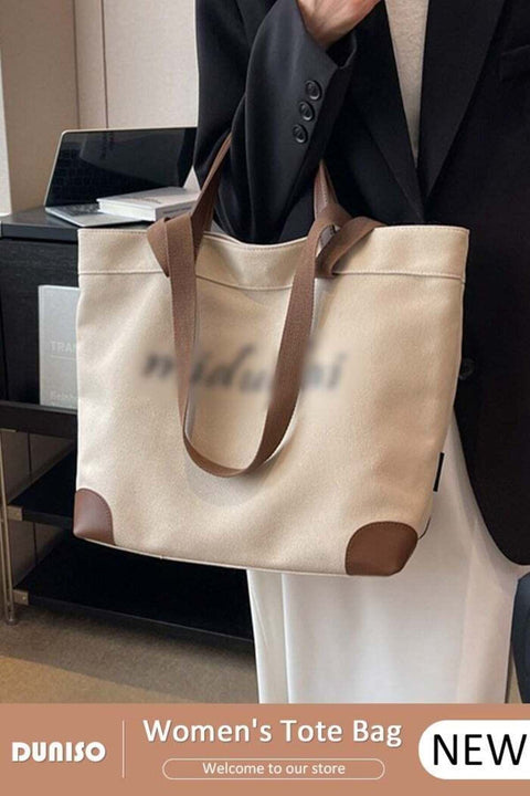 Women's Shoulder Tote Bag Canvas Handbag for Women Large Capacity Messenger Bag, Fashionable Chain Bag Travel Shoulder Bag for Ladies Girls College Students