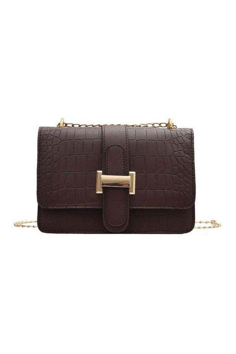 Women's Crocodile Pattern Shoulder Bag, Ladies PU Leather Crossbody Bag Sling Bag Side Bag Small Square Bag