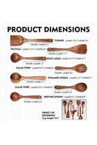 N/N Wooden Non-Stick Kitchen Pan Toolset 7 Pieces Set, 100% Natural Teak Kitchen Utensils Spatula
