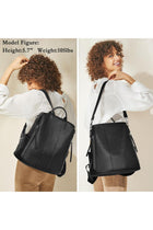S-ZONE Women Soft Leather Backpack Anti-theft Purse Ladies Waterproof Rucksack School Bag | Soft