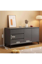 Storage Cabinet, Free Standing TV Cabinet with Drawer, Home Sideboard Cabinet, Entryway Console Cabinet Accent Table for Bedroom Hallway Dining Room, 140*40*75cm (DSG044, Grey)