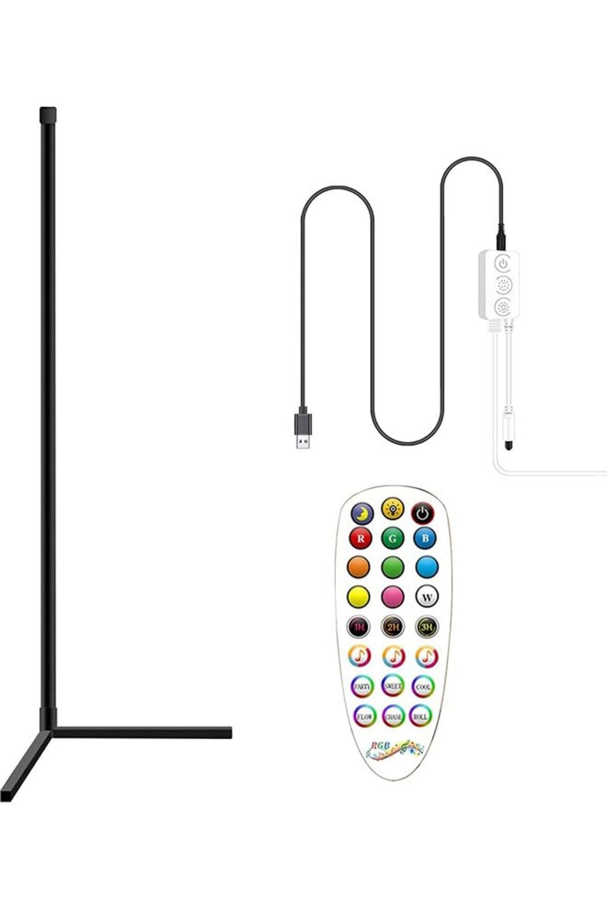 Remote Control LED Light Corner Lamp Multicolour