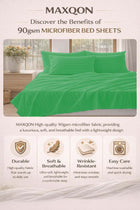 3‑Piece Premium Microfiber Bed Sheet Set – Double Size Flat Sheet (230x255 cm) with 2 Pillowcases (50x75 cm) – Ultra‑Soft, Breathable, Wrinkle‑Resistant Fabric