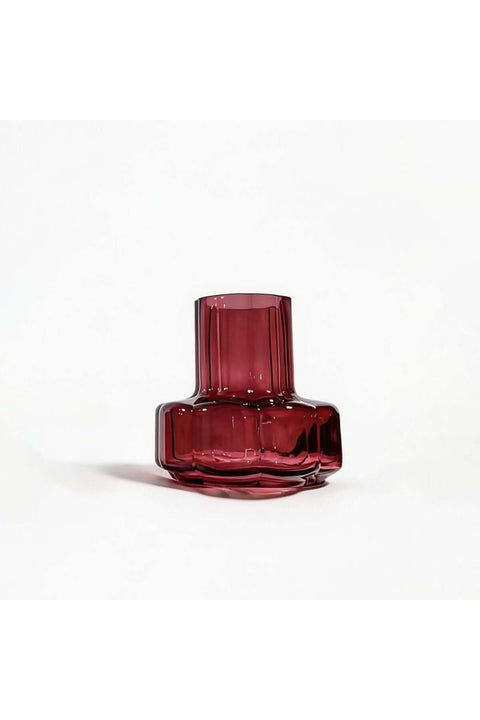 Mirabella Glass Vase 16X16X19.5 cm -Maroon