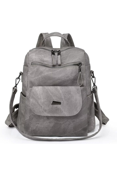 WYFJNX PU Leather Backpack Purse for Women Fashion Multipurpose
