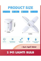 EETU LED Light Bulb,2-Pack Deformable LED Garage Light,Mini LED Garage Ceiling Lights With 4 Adjustable Panels,For Workshop,Indoor,Living Room