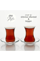 The Buybox Turkish Tea Glasses And Saucers Set (12 Pieces), Arabic Persian Tea Cups (4oz/120ml)