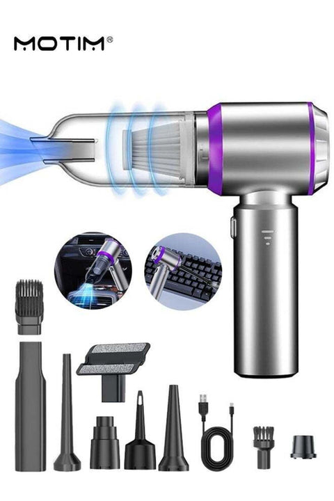 19000PA Portable Handheld Cordless Vacuum Cleaner & Air Duster, Brushless Motor, 3-Speed, 2000mAh Battery