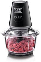 BLACK+DECKER Multi-Function Glass Chopper & Mincer, 400W, XXL 1.2L Bowl, 4-Blade System, Pulse Speed