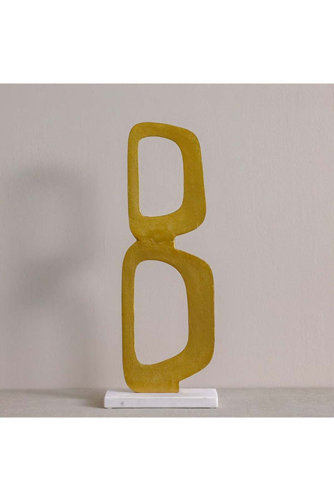 New In Metal Leaf Sculpture 37X8X36Cm