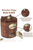 Wooden Money Box for Kids, Gifting, Wooden Money Box with Lock Piggy Bank (Water Tank Shape)