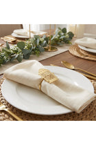 Marketplace 3 Piece Lantern Napkin Ring - Gold