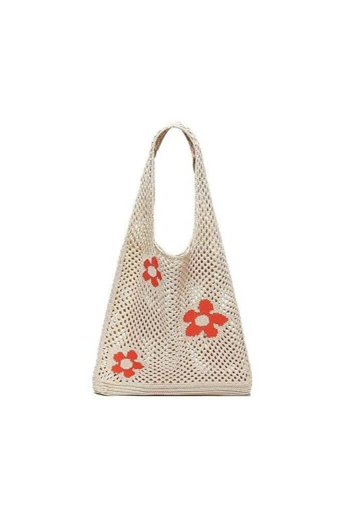 GIFT Women Crochet Tote Bag Summer Beach Woven Bag Larger Capacity: Crochet Tote Bag dimension about 35cm x 58cm/13.7 x 22.8 inch.