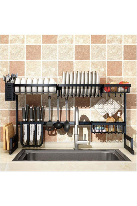 Stainless Steel Dish Rack Over Sink Dish Drainer Drainer Dryer Rack Kitchen Storage Organizer Rack Kitchen Utensil Holder