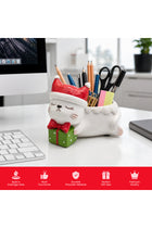 Marketplace Beram Animal Christmas Flower Pot Cat Polyresin Cute Kitty Succulent Planter Decorative Santa Hat Vase with Gift Box Design Indoor Outdoor Home Office Garden Decor Pen Pencil Holder Propag
