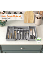 Silverware Organizer, Expandable Utensil Tray for Drawer, Adjustable Flatware and Cutlery Holder