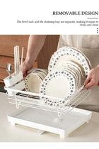 Dish Rack for Kitchen Counter,Stainless Steel Sink Dish Drainer Rack With Tray Kitchen Drying Rack For Drying Glasses, Bowls, Plates, Clear